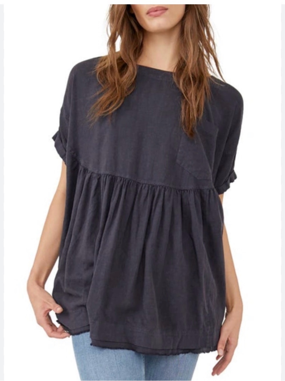 We The Free Navy Moon City Top